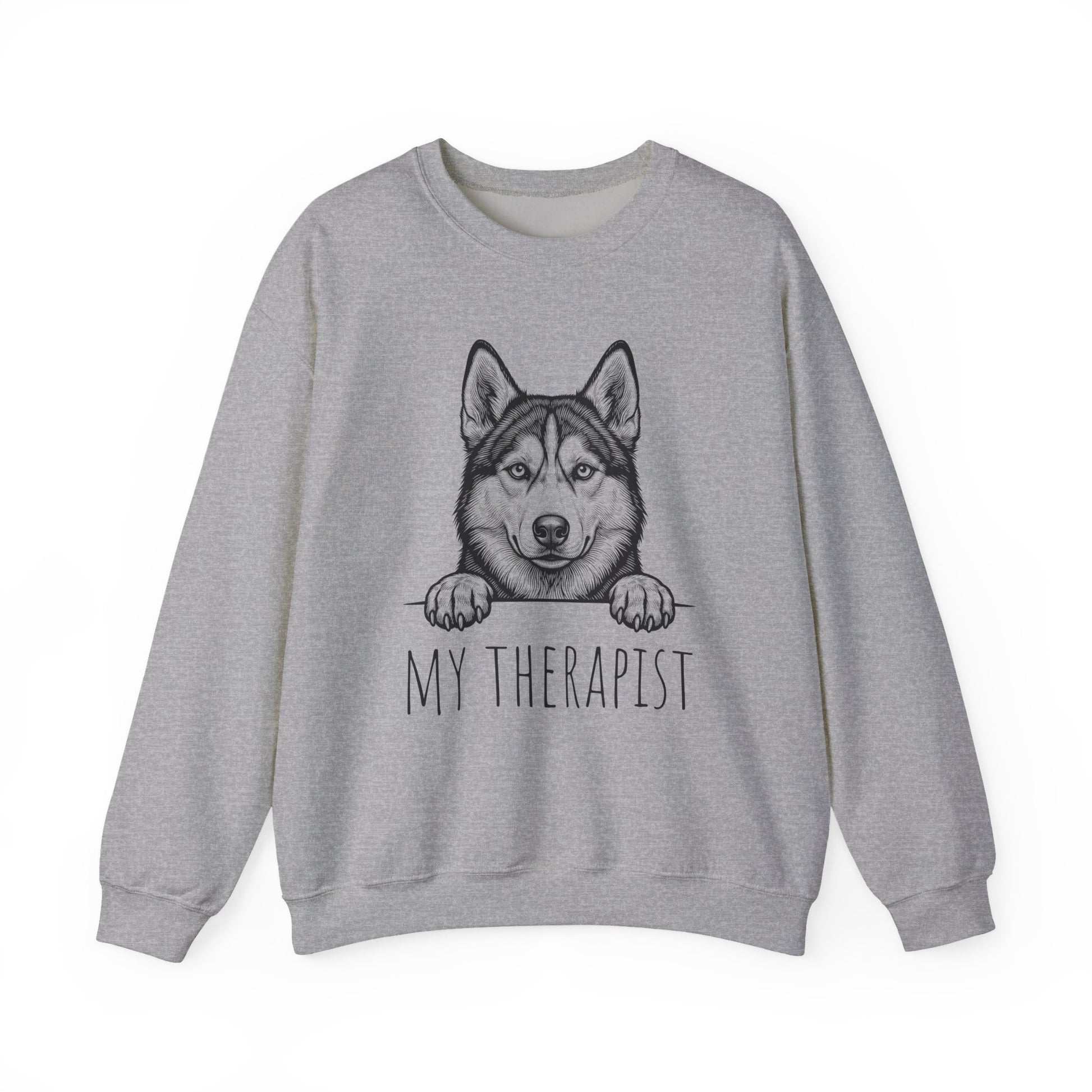 Husky Therapist Crewneck Sweatshirt Sport Grey