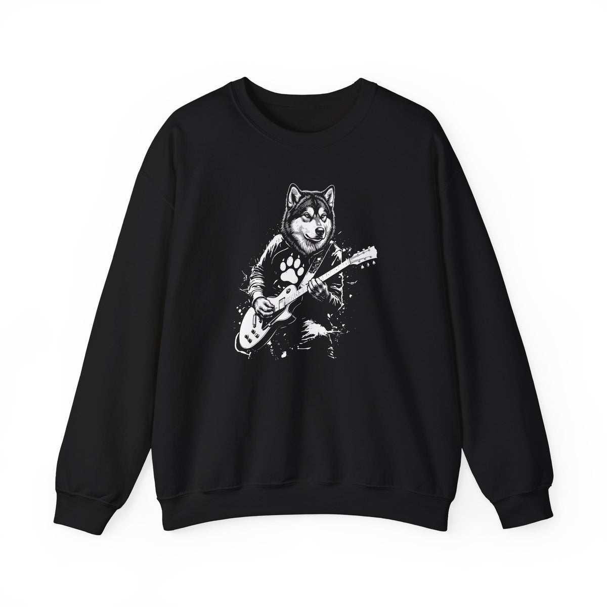 Alaskan Malamute Guitar Crewneck Sweatshirt