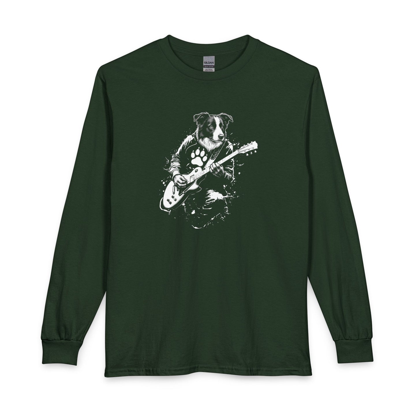 Border Collie Guitar Long Sleeve