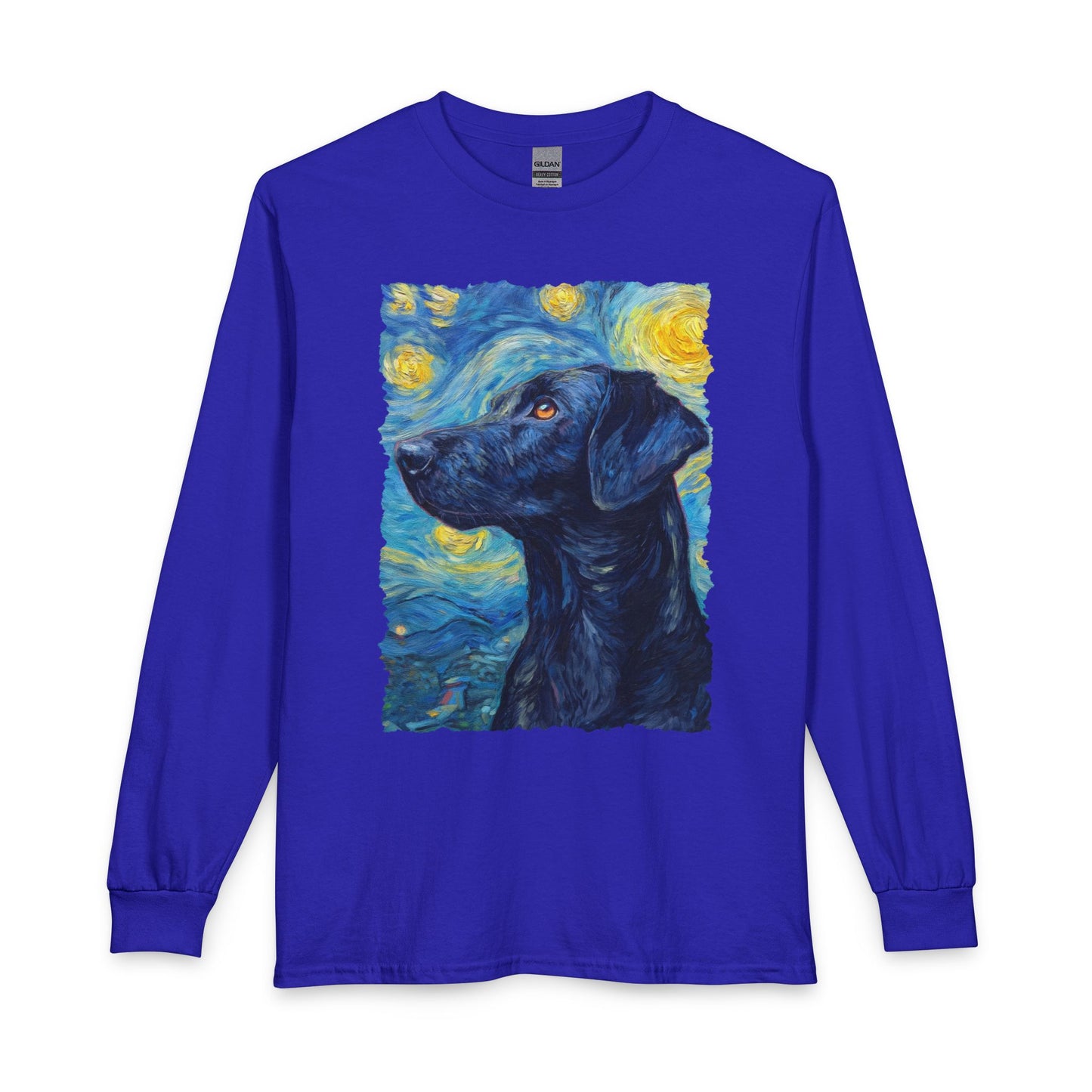 Black Labrador Starry Night Long Sleeve