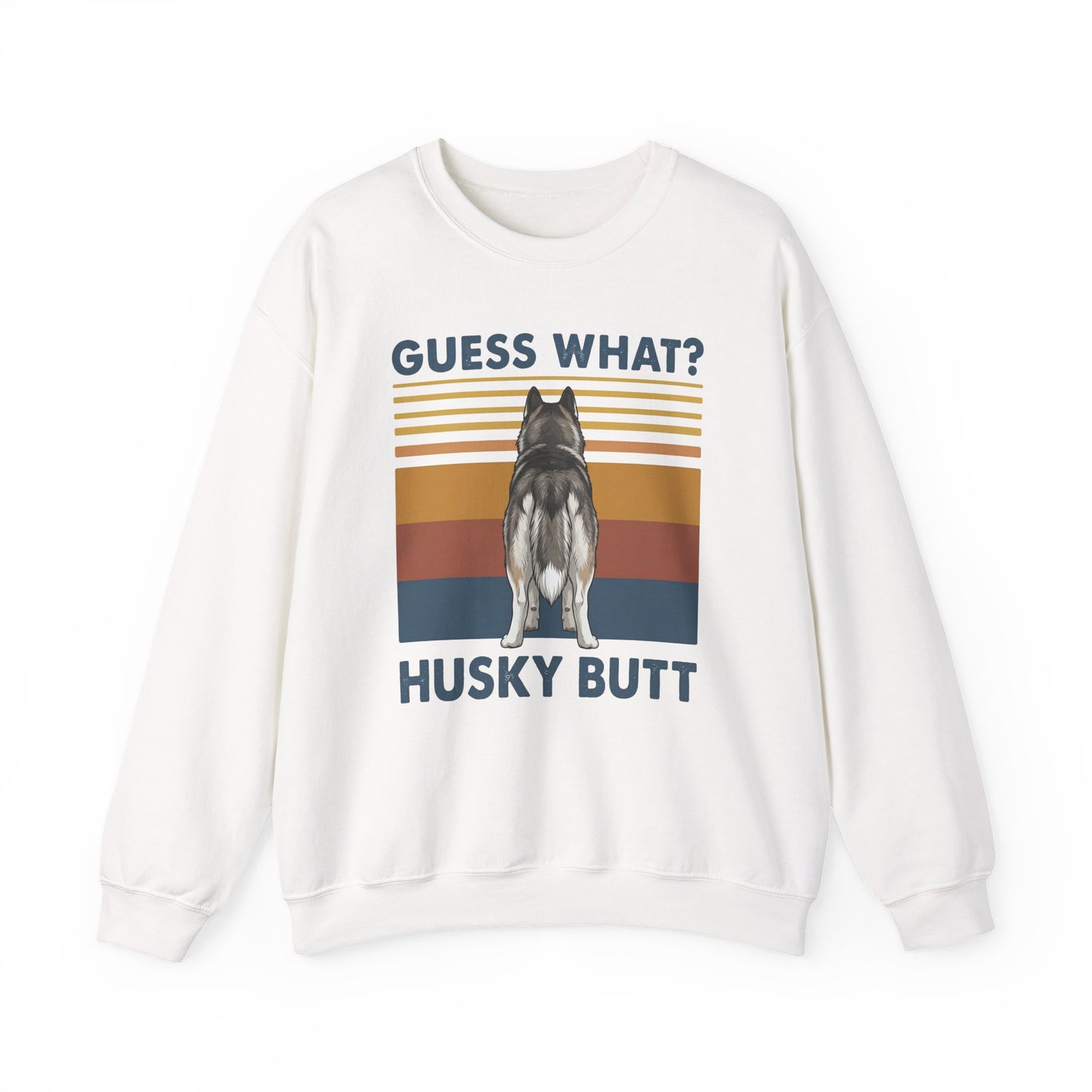 Husky Butt Crewneck Sweatshirt White