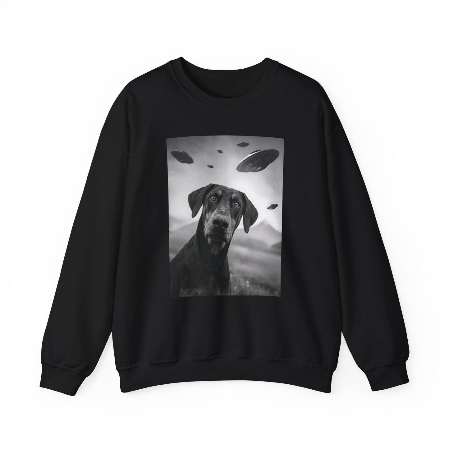 Doberman Pinscher UFO Crewneck Sweatshirt