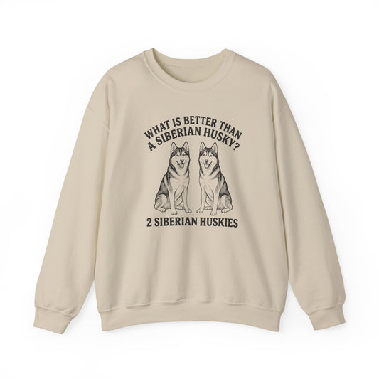 2 Huskies Crewneck Sweatshirt Sand