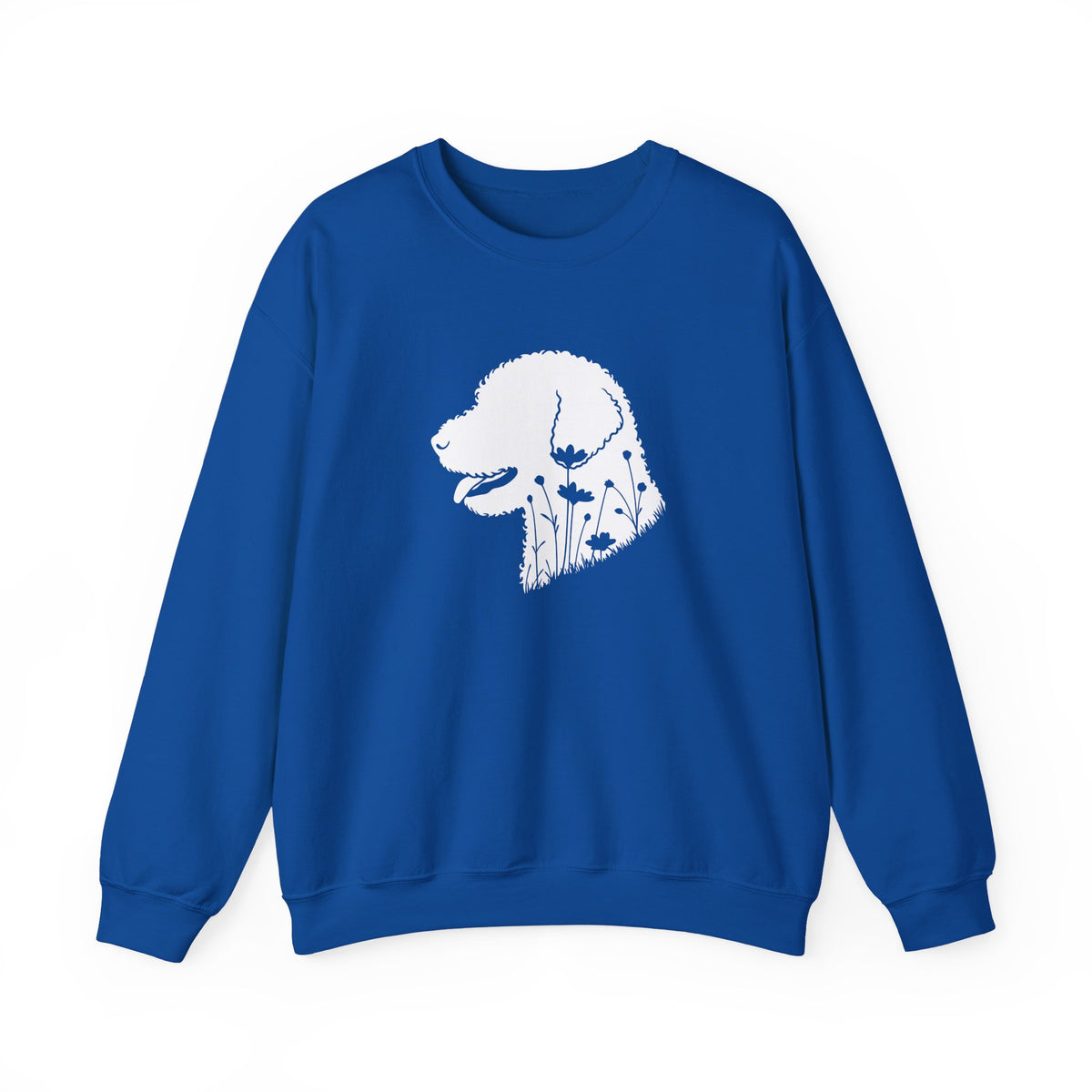 Lagotto Flowers Crewneck Sweatshirt Royal