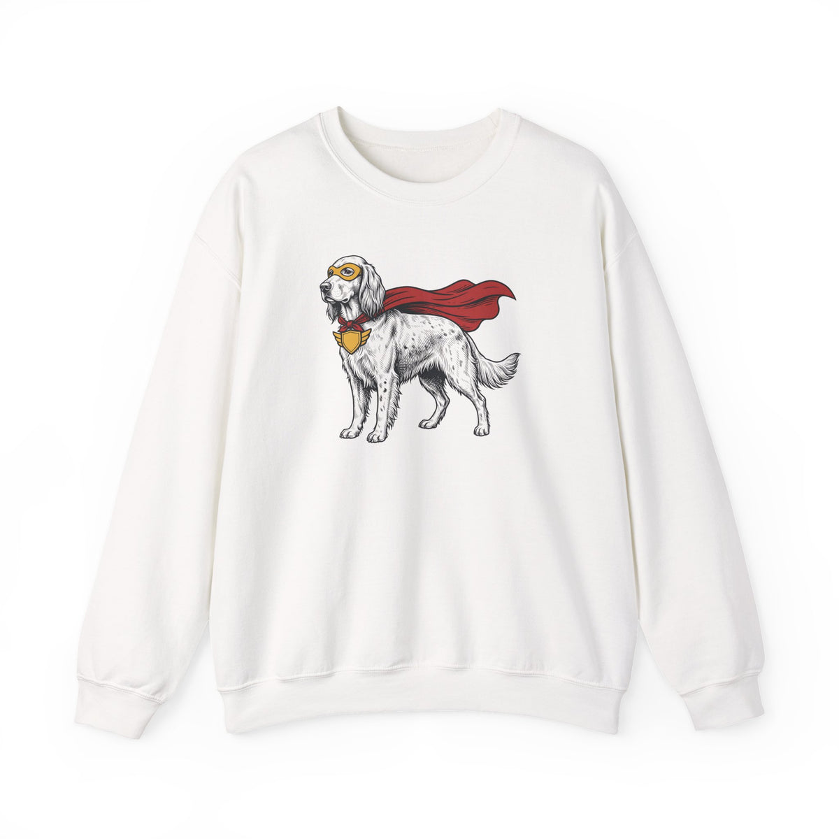 English Setter Superhero Crewneck Sweatshirt