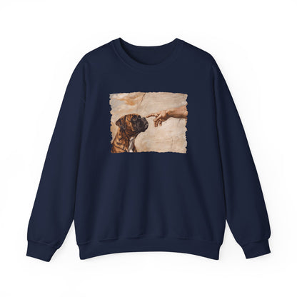 God Creates Brindle Boxer Crewneck Sweatshirt