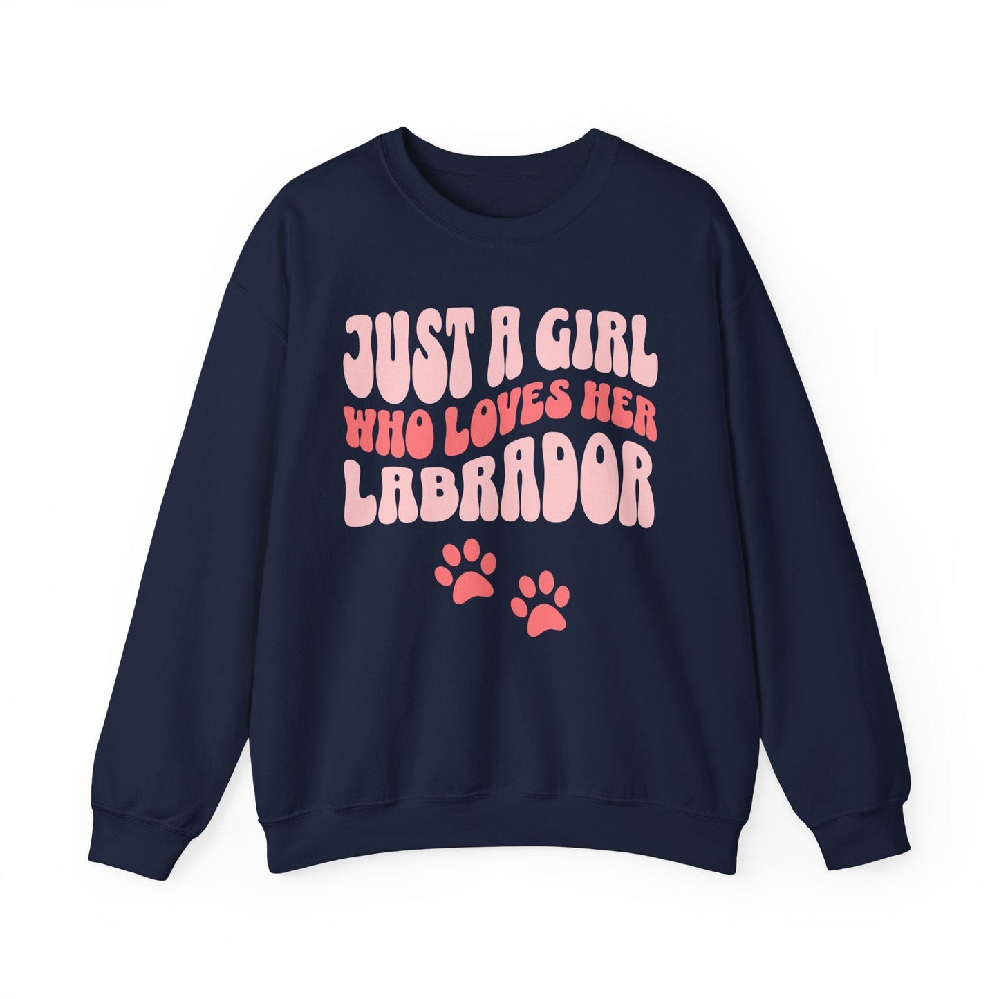 Just a Girl Crewneck Sweatshirt Navy
