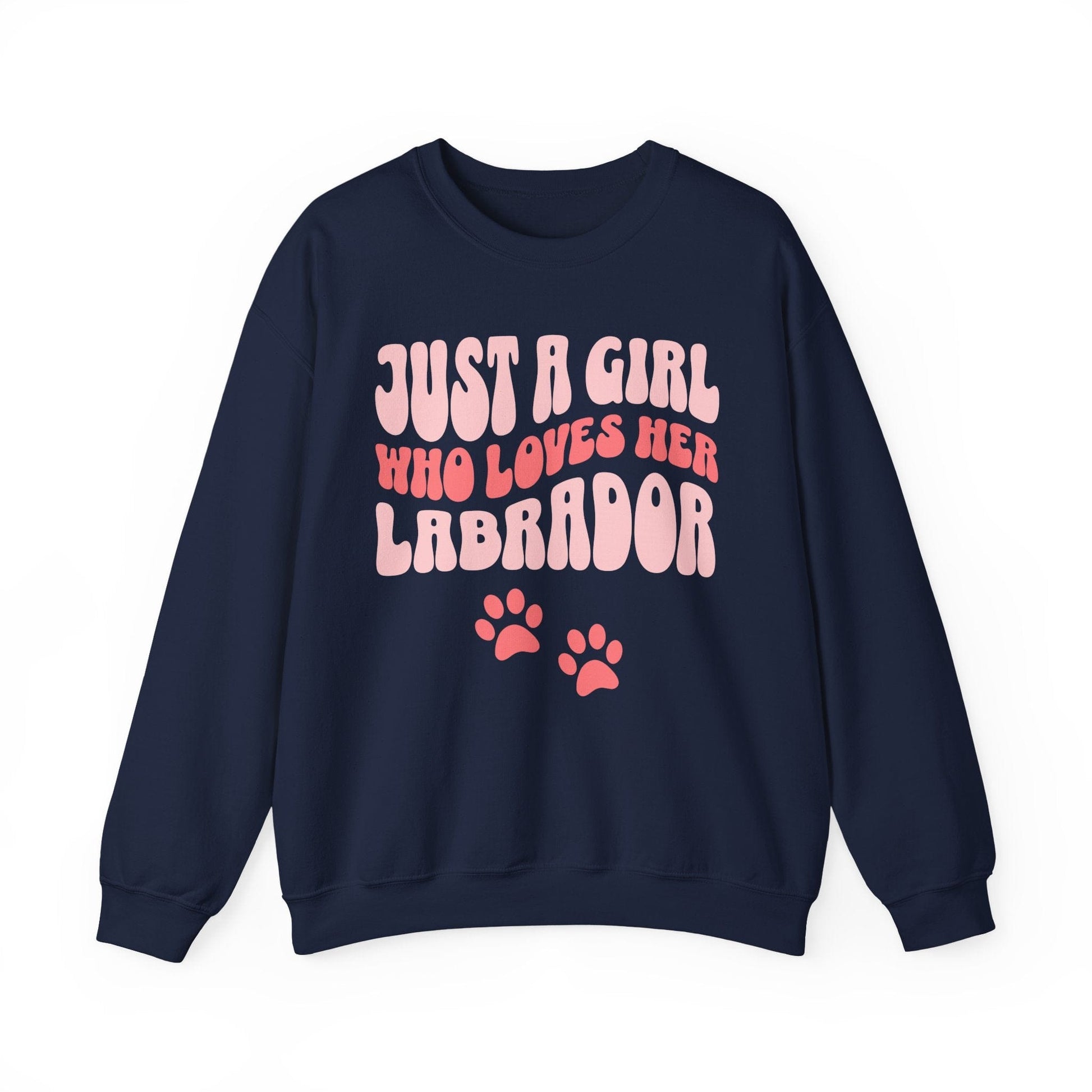 Just a Girl Crewneck Sweatshirt Navy