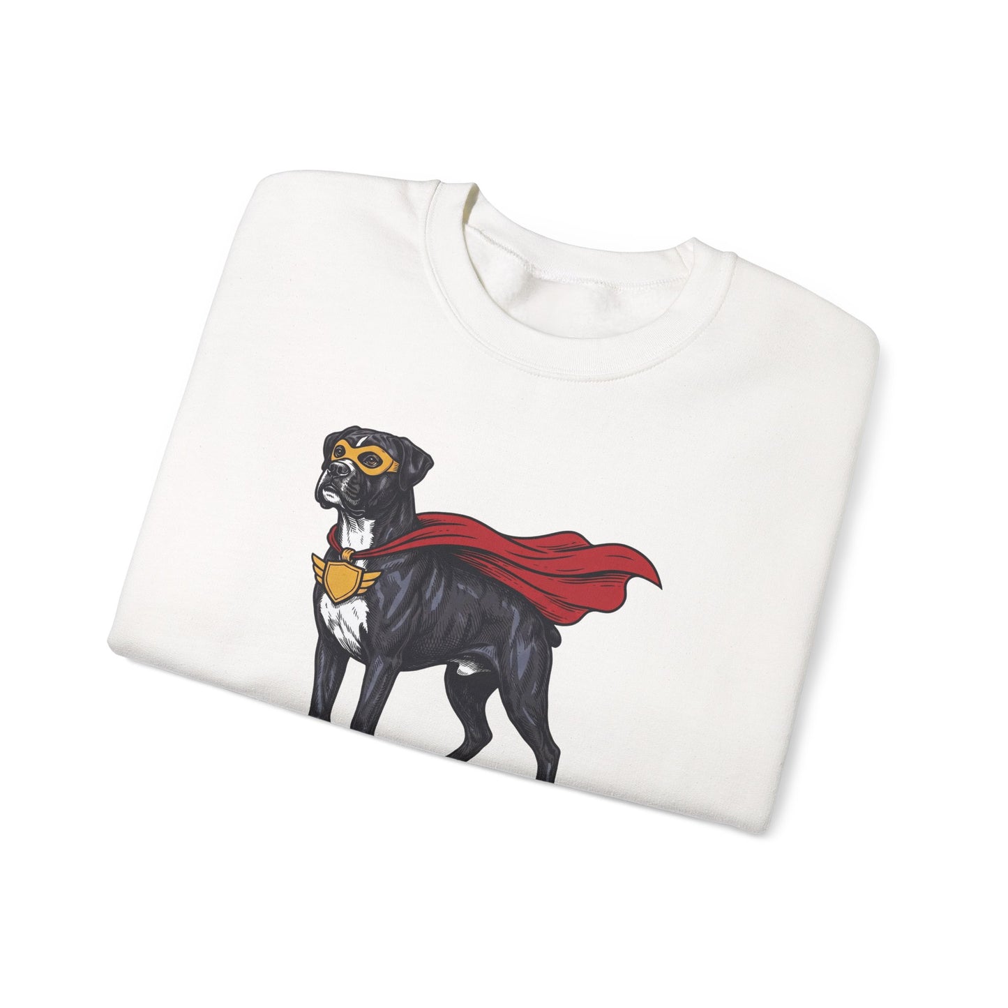 Black Boxer Superhero Crewneck Sweatshirt