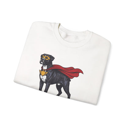 Black Boxer Superhero Crewneck Sweatshirt