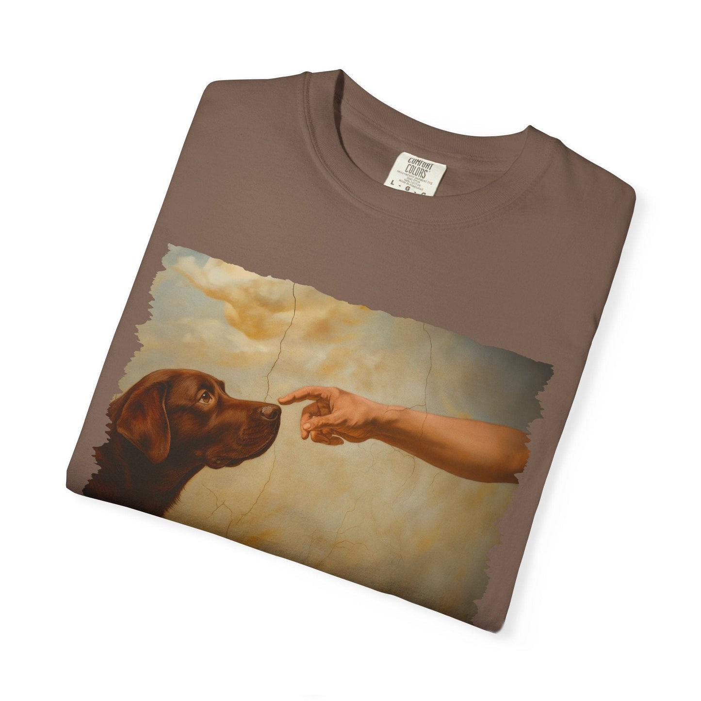 God Creates Chocolate Lab Premium Tee