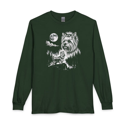 Yorkshire Terrier Moonlight Long Sleeve Forest Green