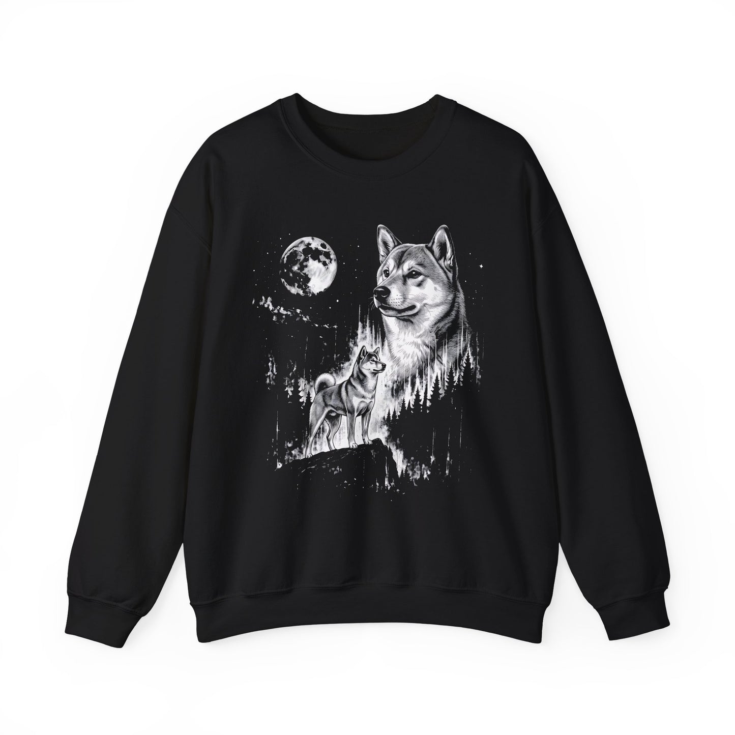 Shiba Inu Moonlight Crewneck Sweatshirt