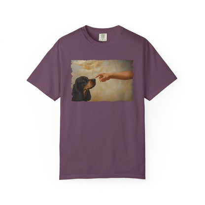 God Creates Black and Tan Cocker Premium Tee