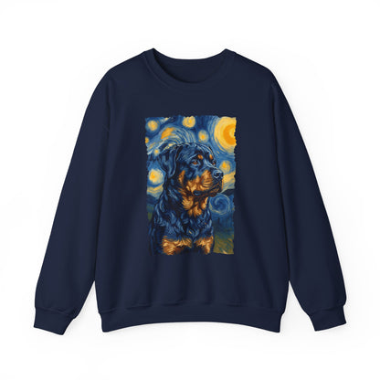 Rottweiler Van Gogh Crewneck Sweatshirt