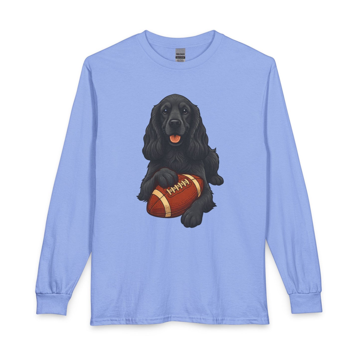 Black Cocker Spaniel Football Long Sleeve