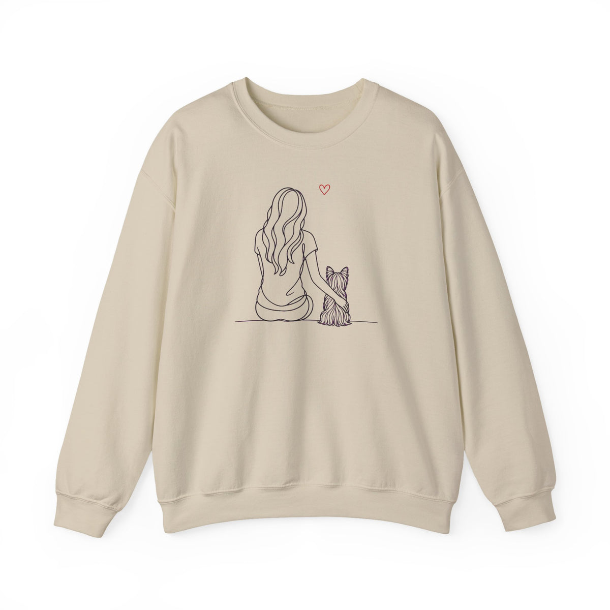 Yorkshire Terrier Hug Crewneck Sweatshirt Sand