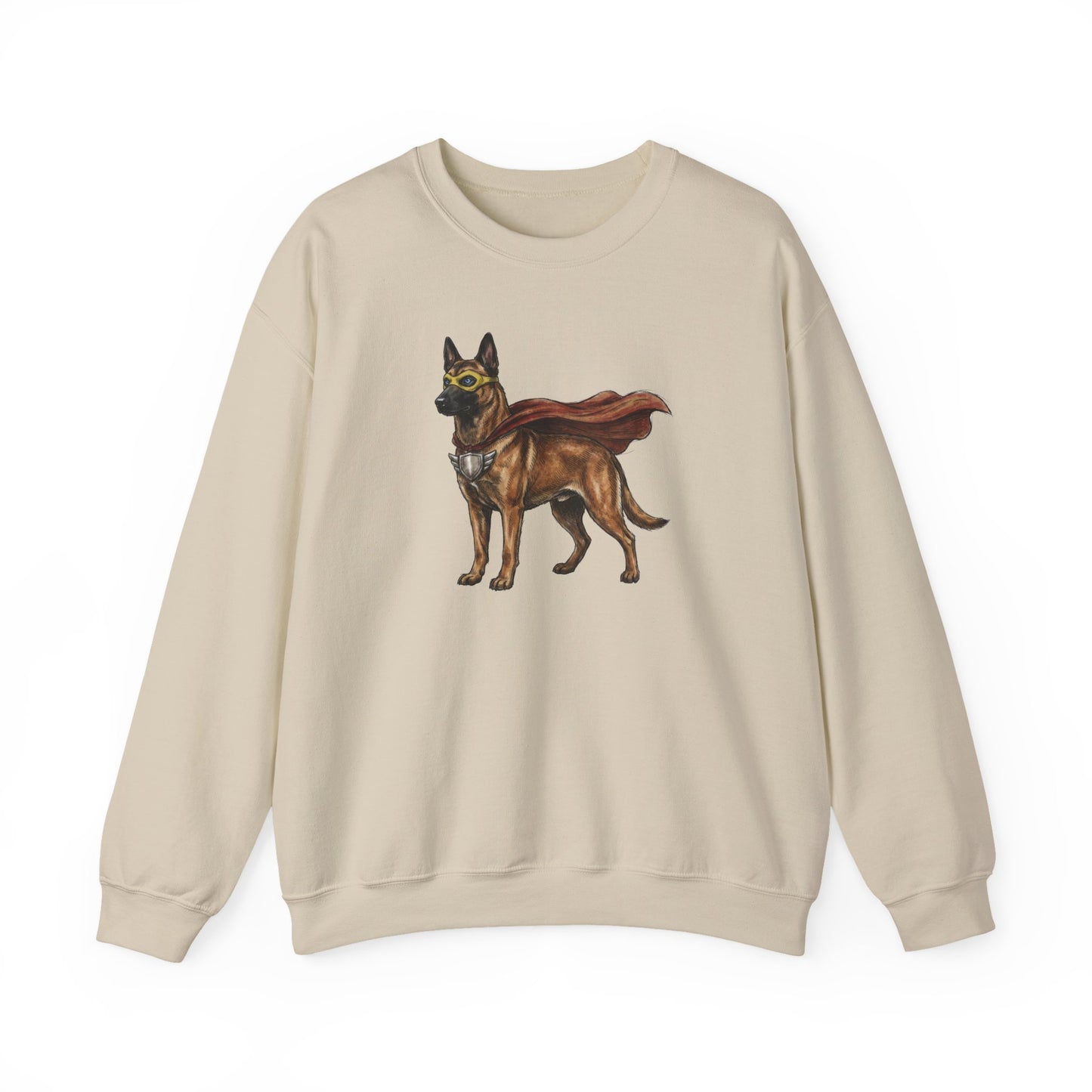 Belgian Malinois Superhero Crewneck Sweatshirt