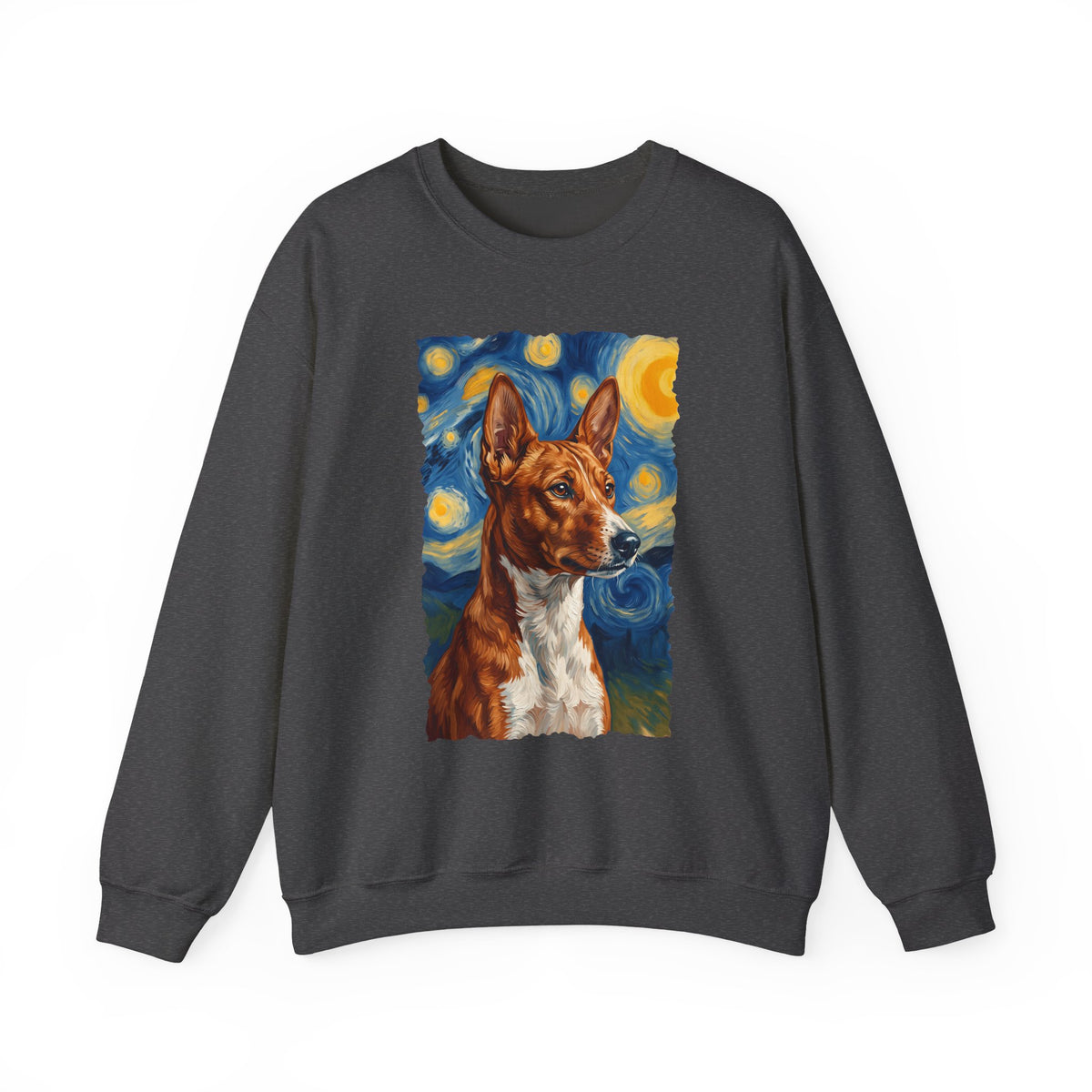 Basenji Van Gogh Crewneck Sweatshirt