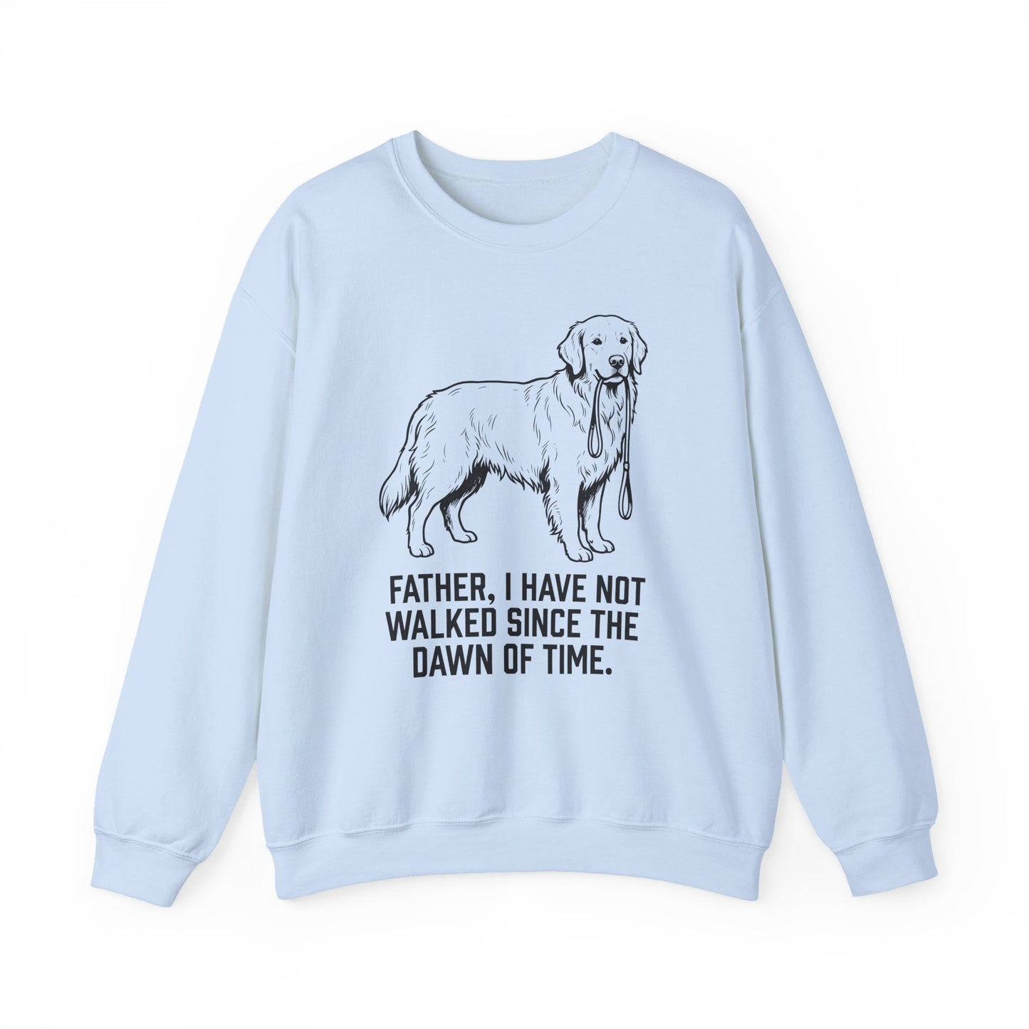 Walking Goldie Father Crewneck Sweatshirt Light Blue