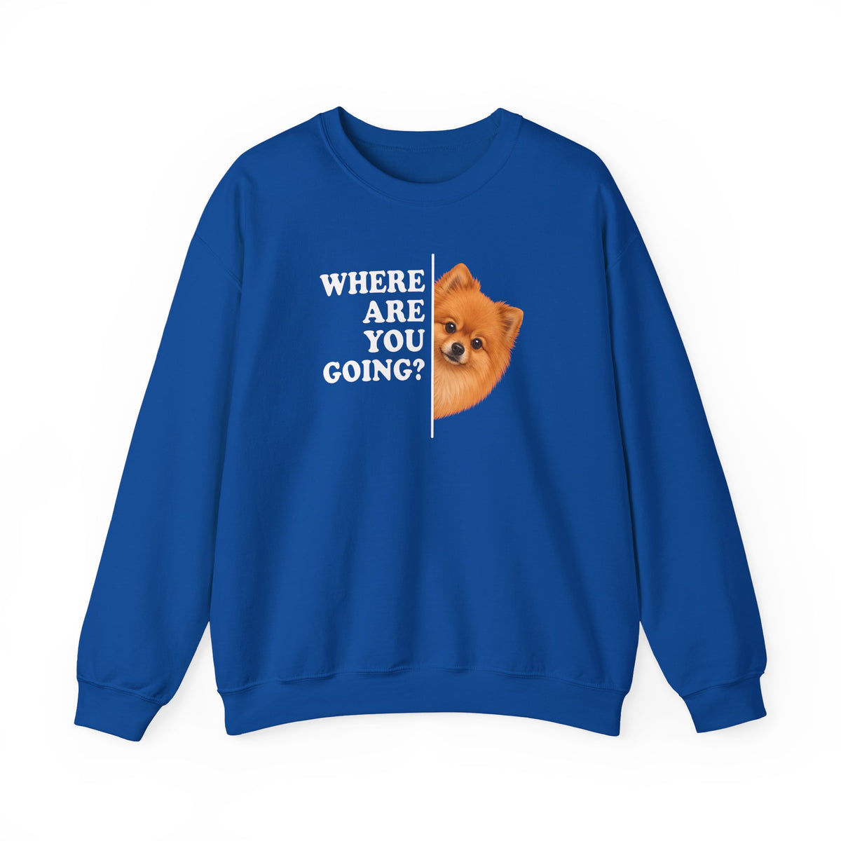 Pomeranian Where Are You Going Crewneck Sweatshirt