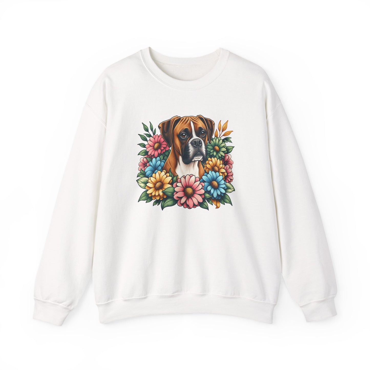 Floral Boxer Crewneck Sweatshirt