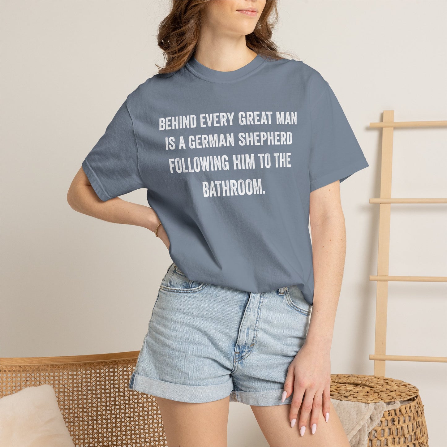 German Shepherd Dad Bathroom Premium Tee