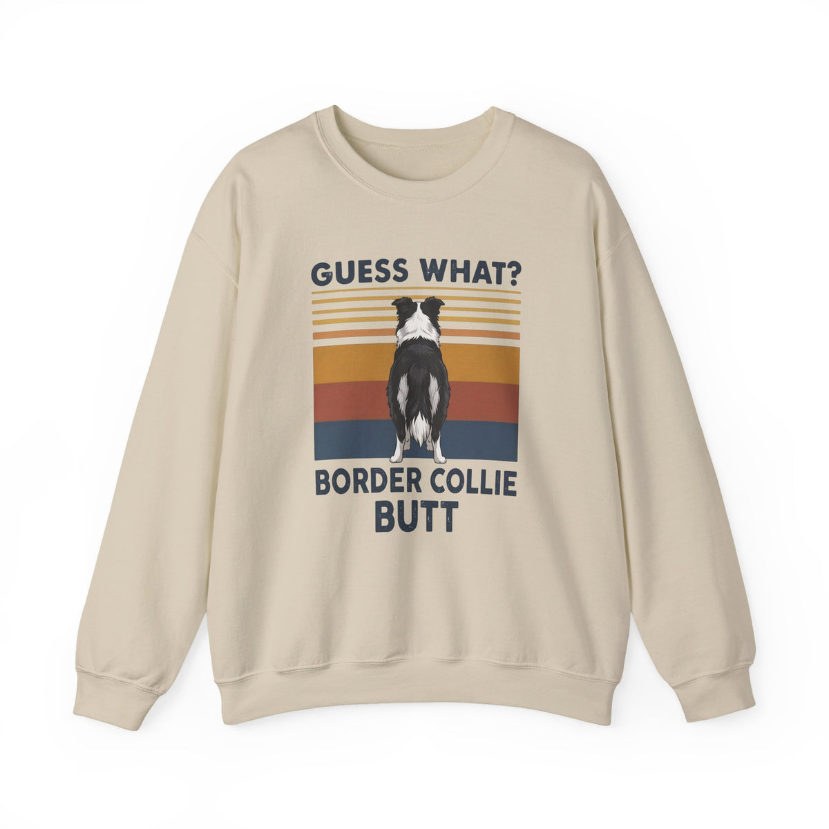 Border Collie Butt Crewneck Sweatshirt Sand