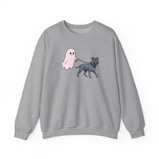 Pitbull Blue Ghost Walk Crewneck Sweatshirt