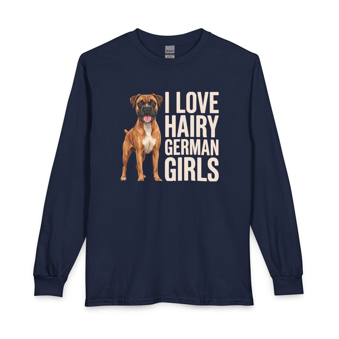 Fawn Boxer Hairy German Girl Long Sleeve