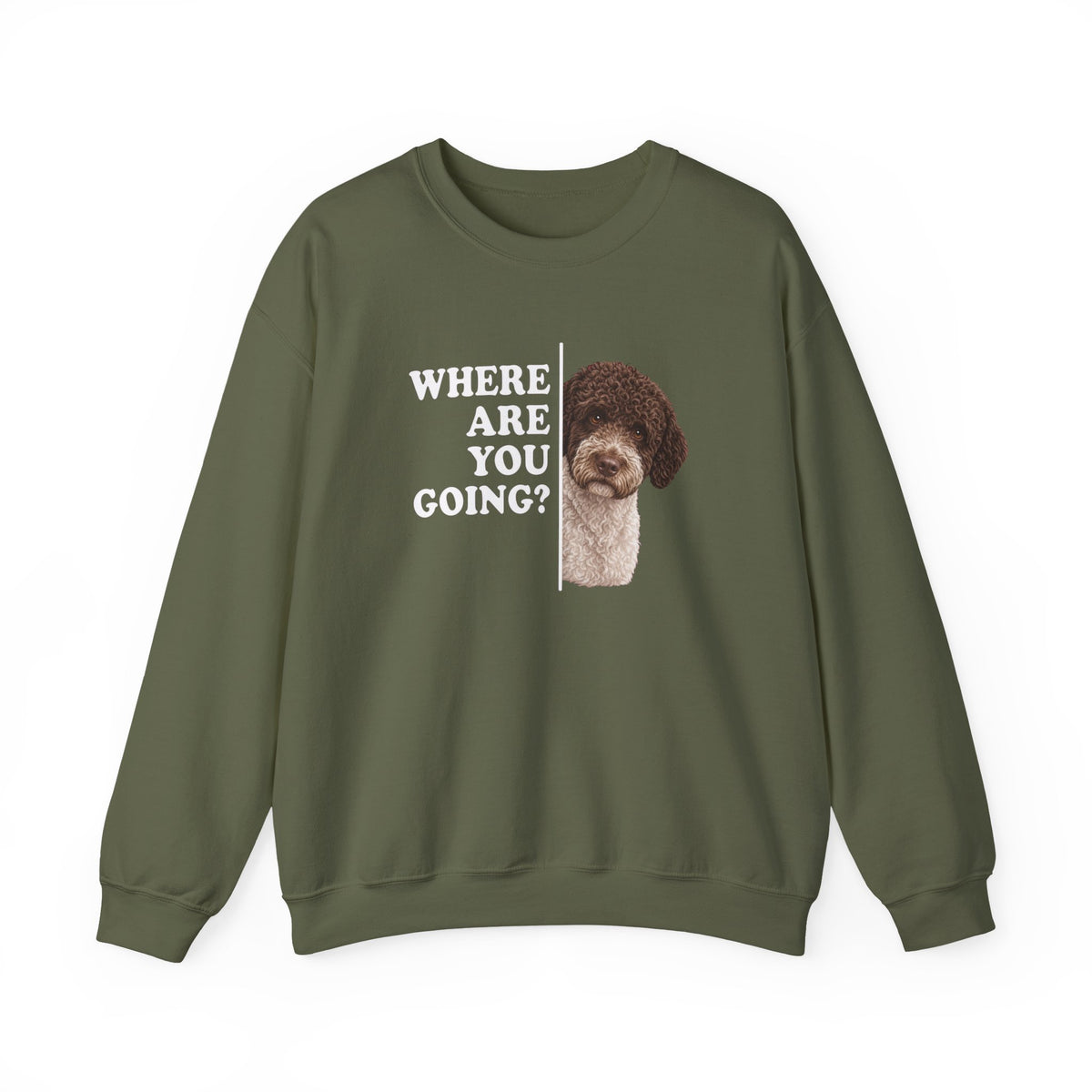 Lagotto Alert Crewneck Sweatshirt Military Green