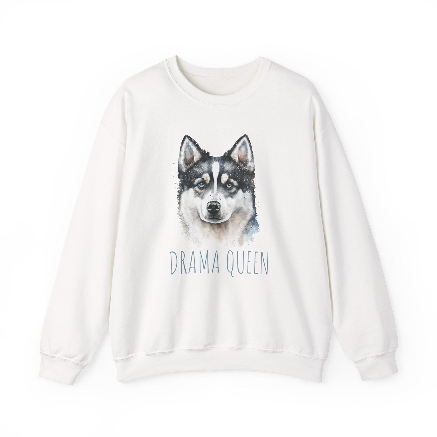 Drama Queen Husky Crewneck Sweatshirt White