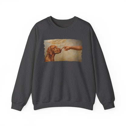 God Creates Vizsla Crewneck Sweatshirt