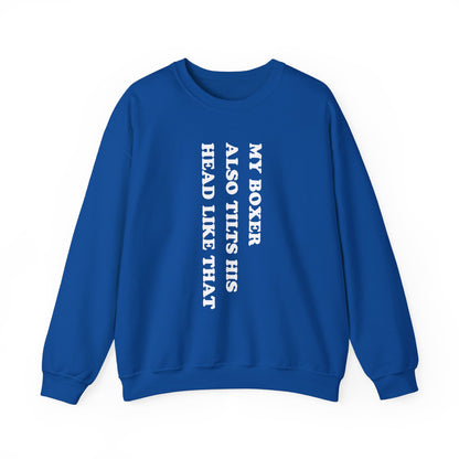 Boxer Tilt His Head Crewneck Sweatshirt