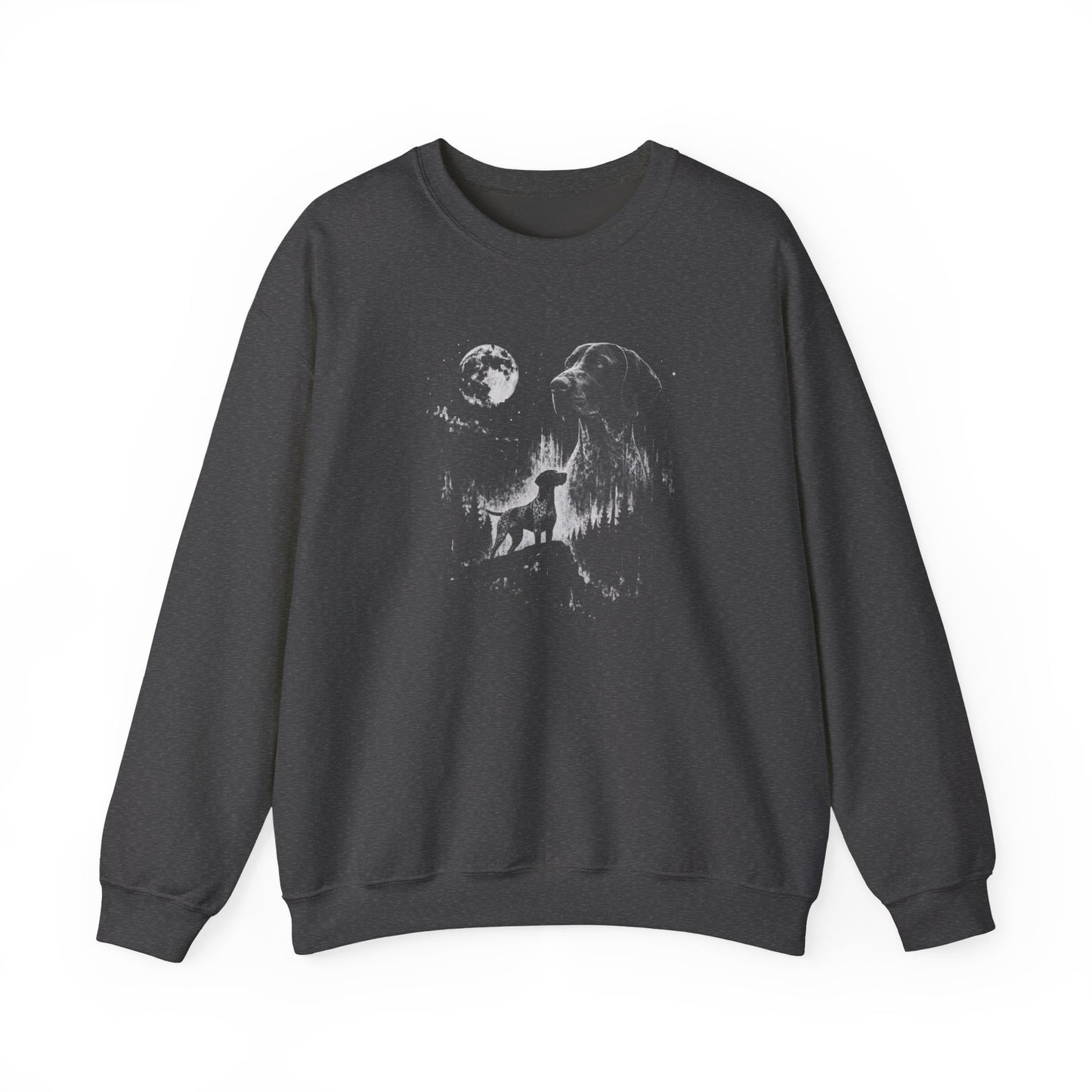 German Shorthaired Pointer Moon Crewneck Sweatshirt
