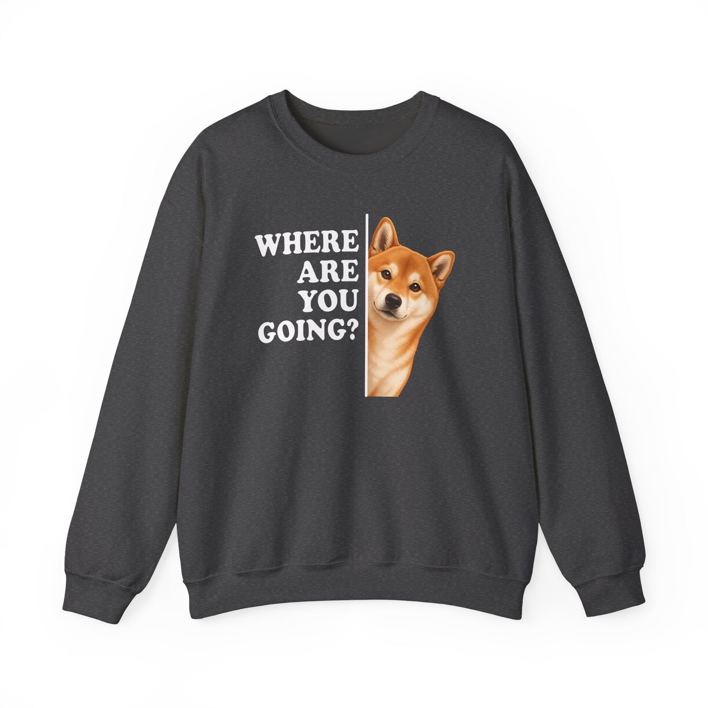 Shiba Inu Where Are You Going Crewneck Sweatshirt