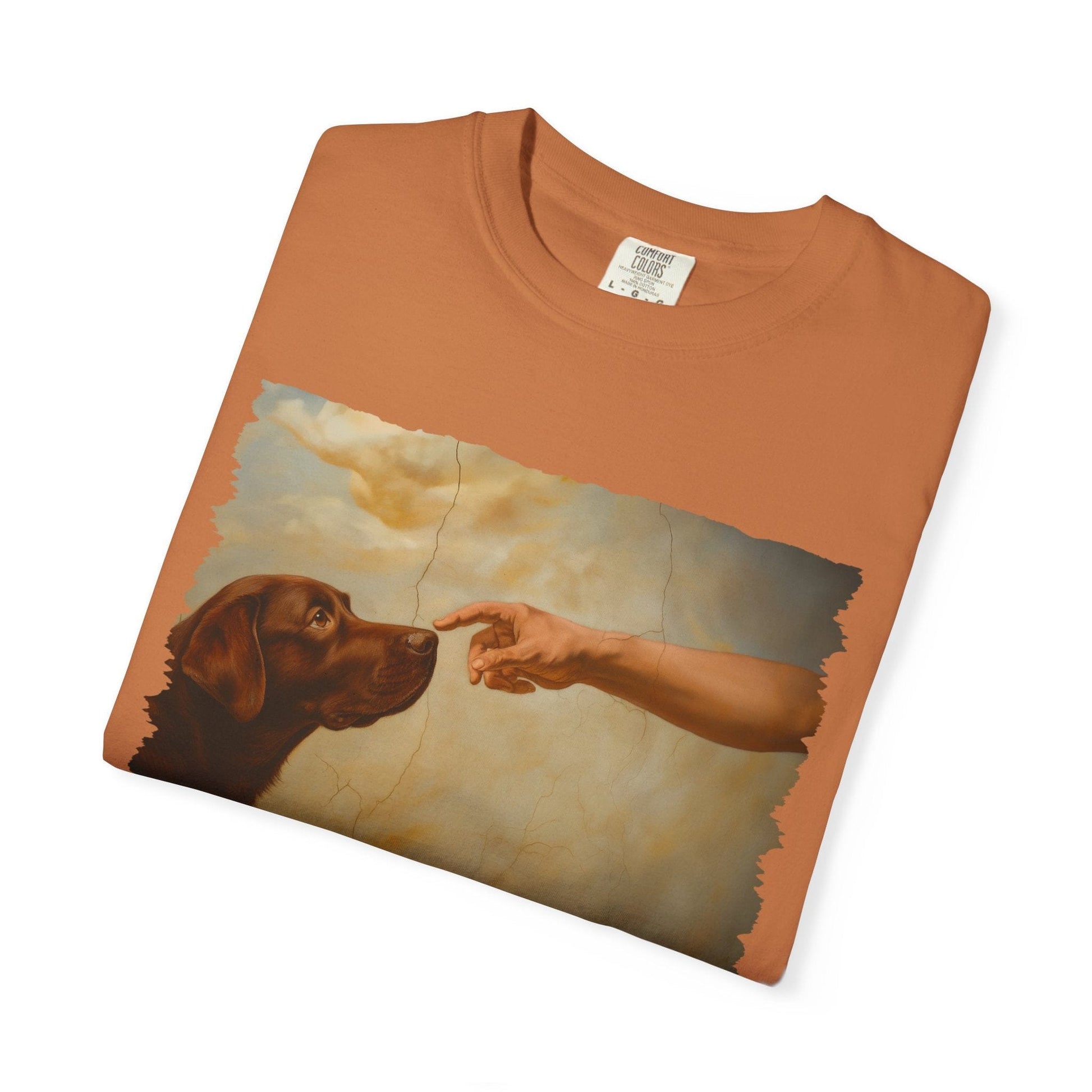 God Creates Chocolate Lab Premium Tee