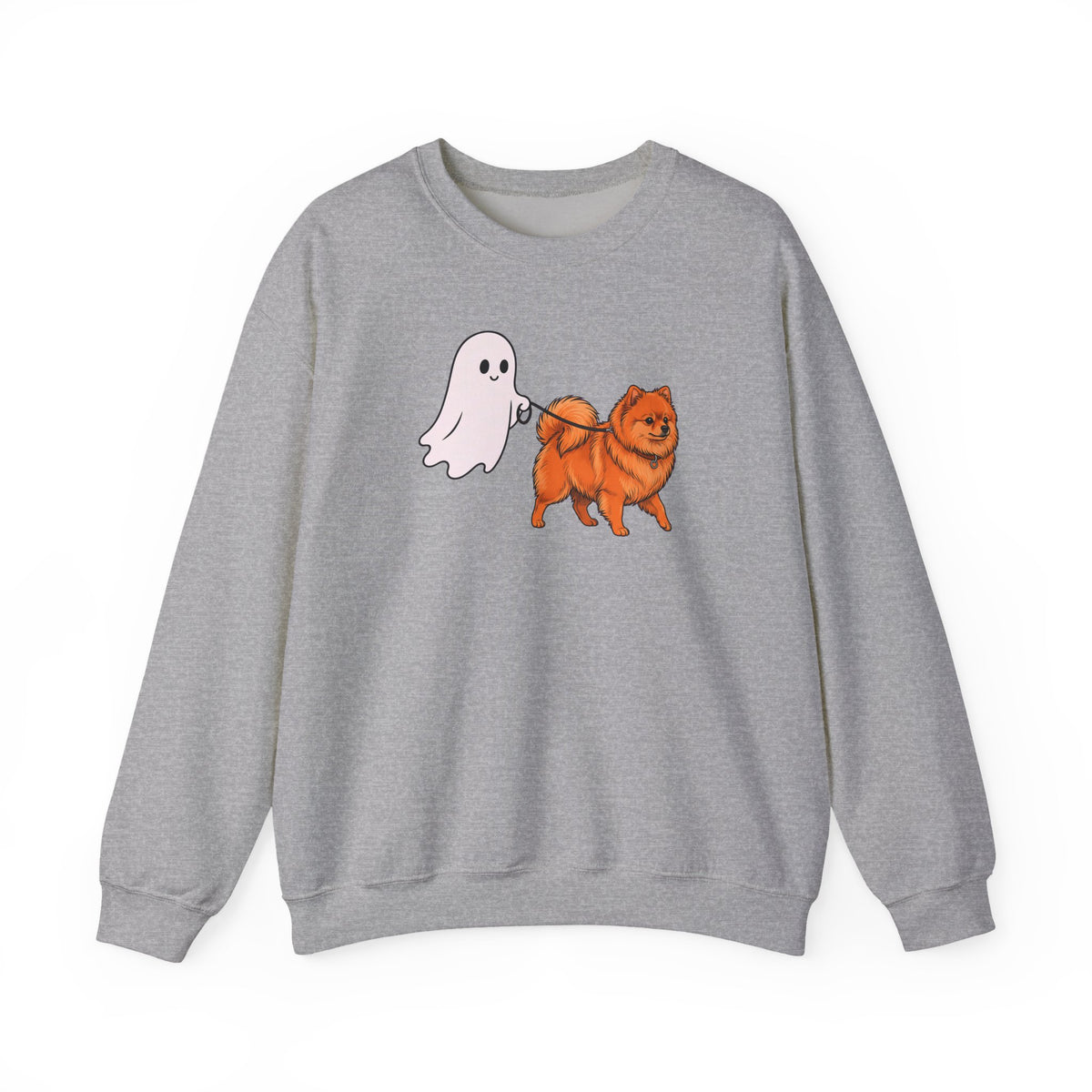 Pomeranian Ghost Walk Crewneck Sweatshirt