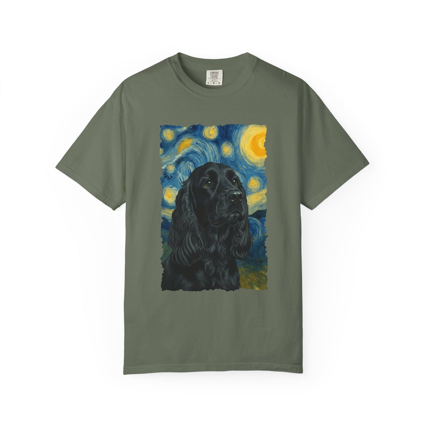 Black Cocker Spaniel van Gogh Premium Tee
