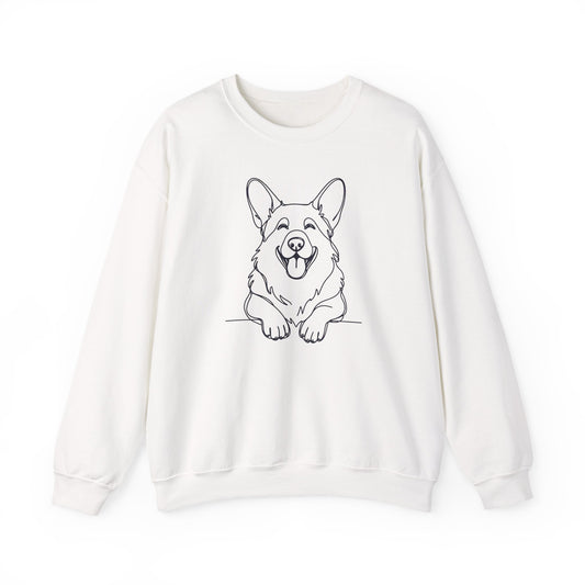Cardigan Welsh Corgi Lineart Crewneck Sweatshirt