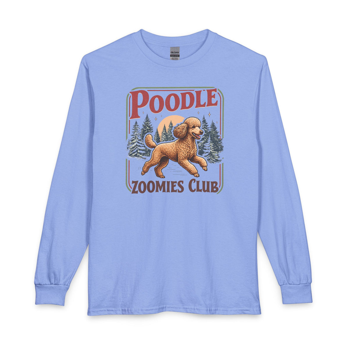 Standard Poodle Zoomies Club Apricot Long Sleeve