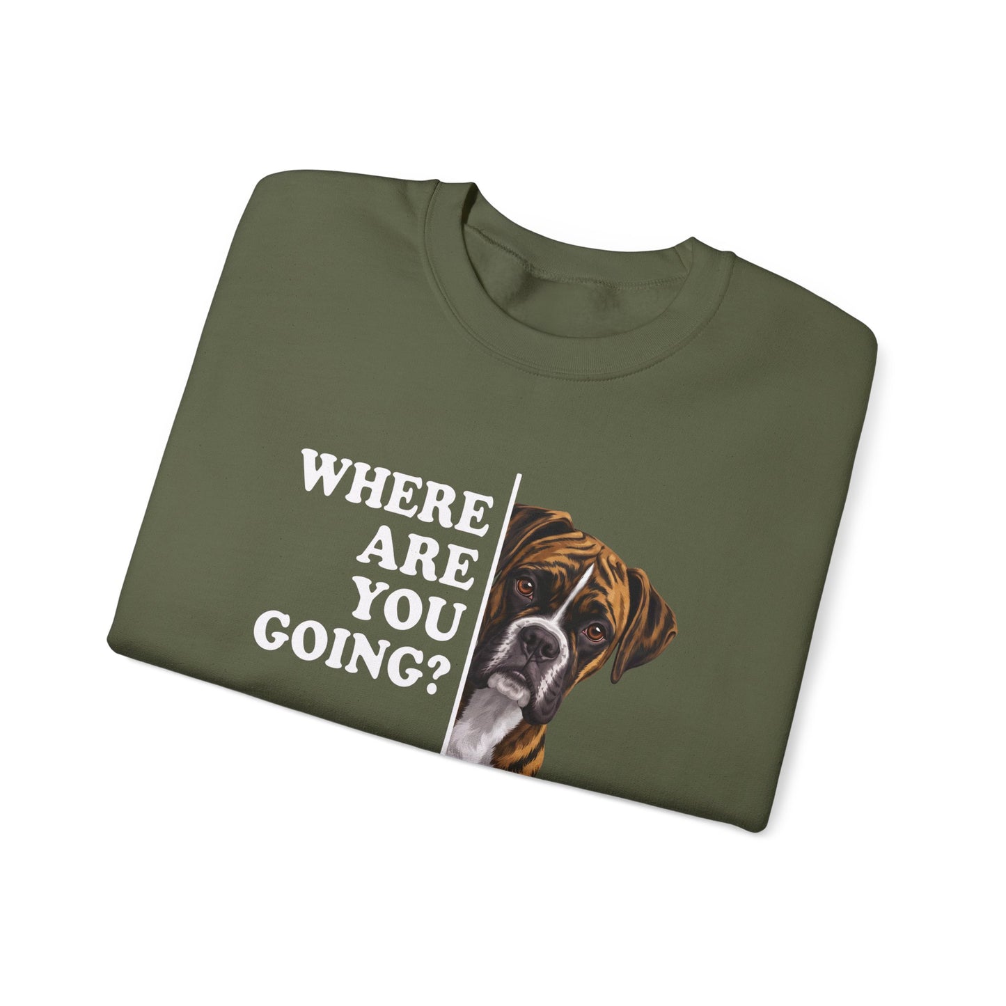 Brindle Boxer Alert Crewneck Sweatshirt