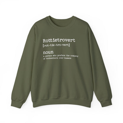 Rottietrovert Rottweiler Crewneck Sweatshirt
