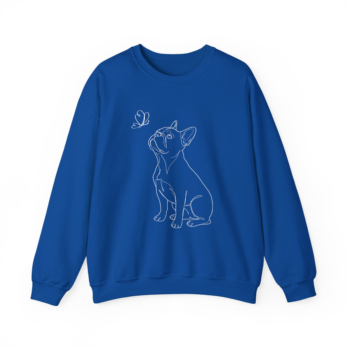 French Bulldog Line Art Crewneck Sweatshirt Royal