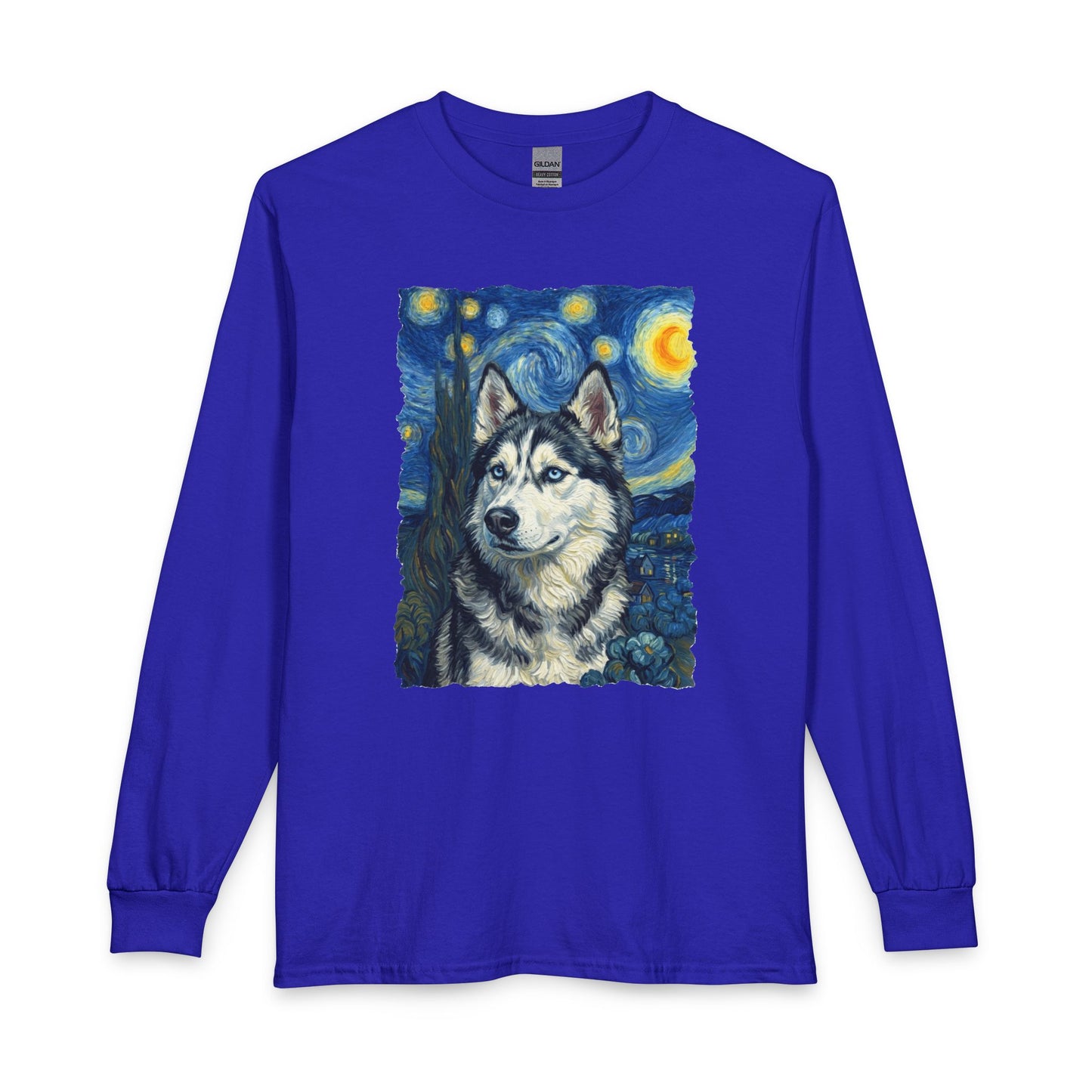 Husky Portrait Van Gogh Long Sleeve