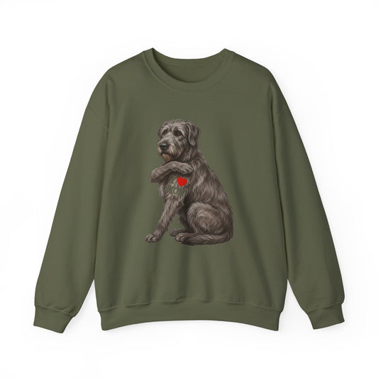 I Love Mom Irish Wolfhound Crewneck Sweatshirt
