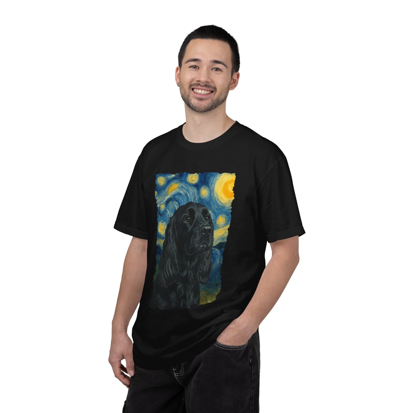 Black Cocker Spaniel van Gogh Premium Tee