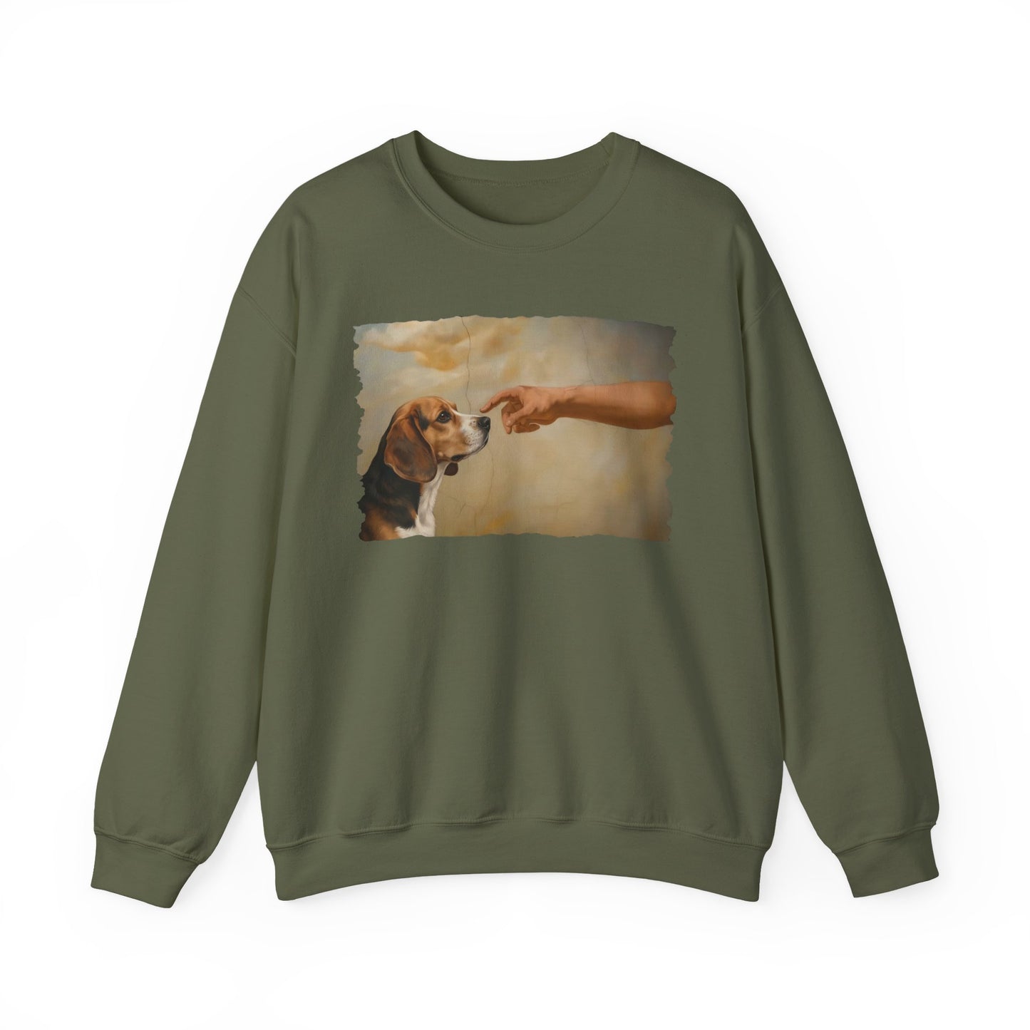 God Creates Beagle Crewneck Sweatshirt