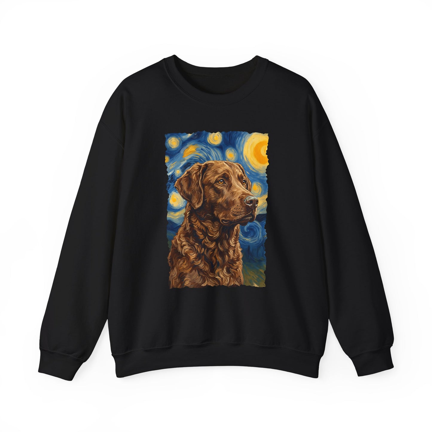 Chesapeake Bay Retriever Van Gogh Crewneck Sweatshirt