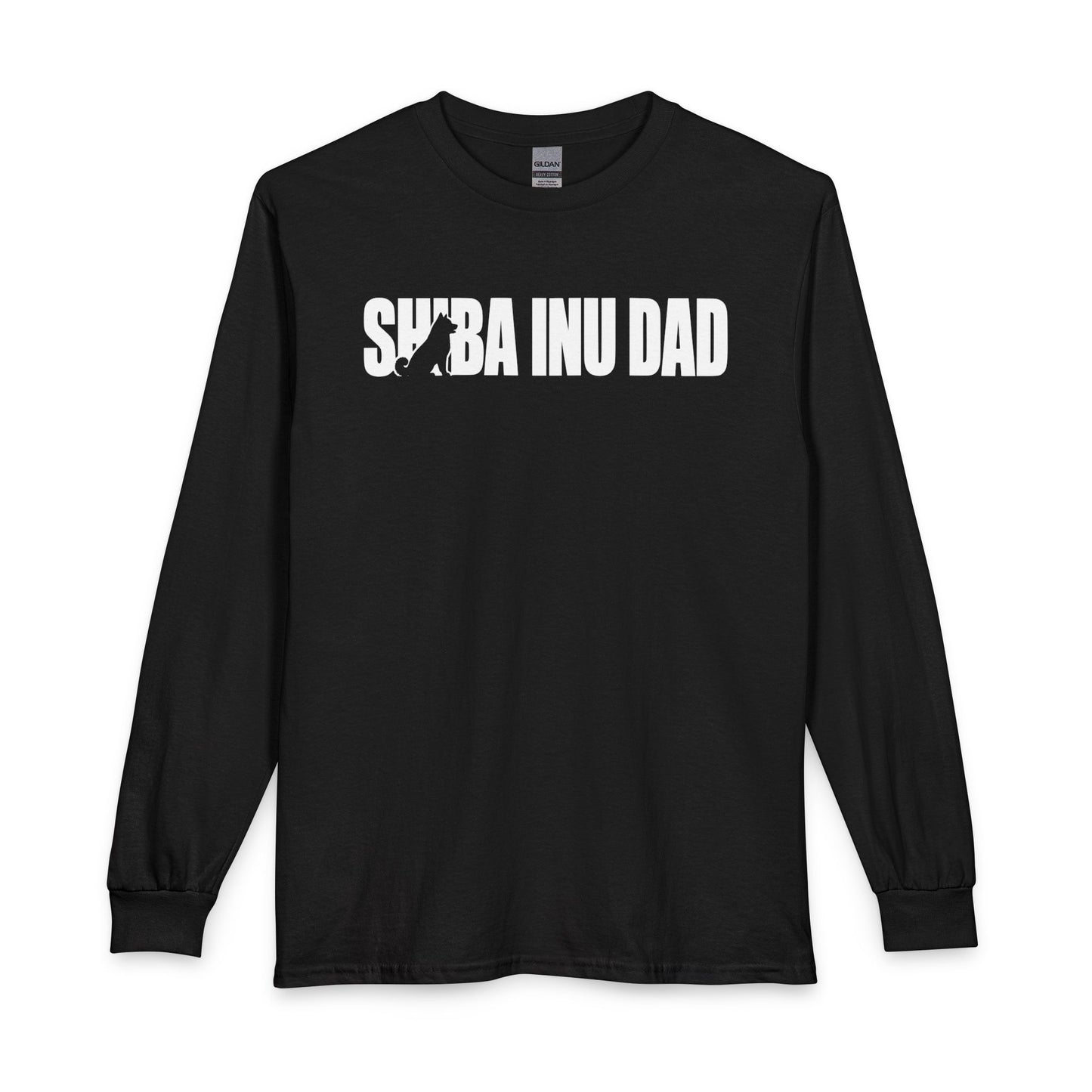 Shiba Inu Dad Long Sleeve Black